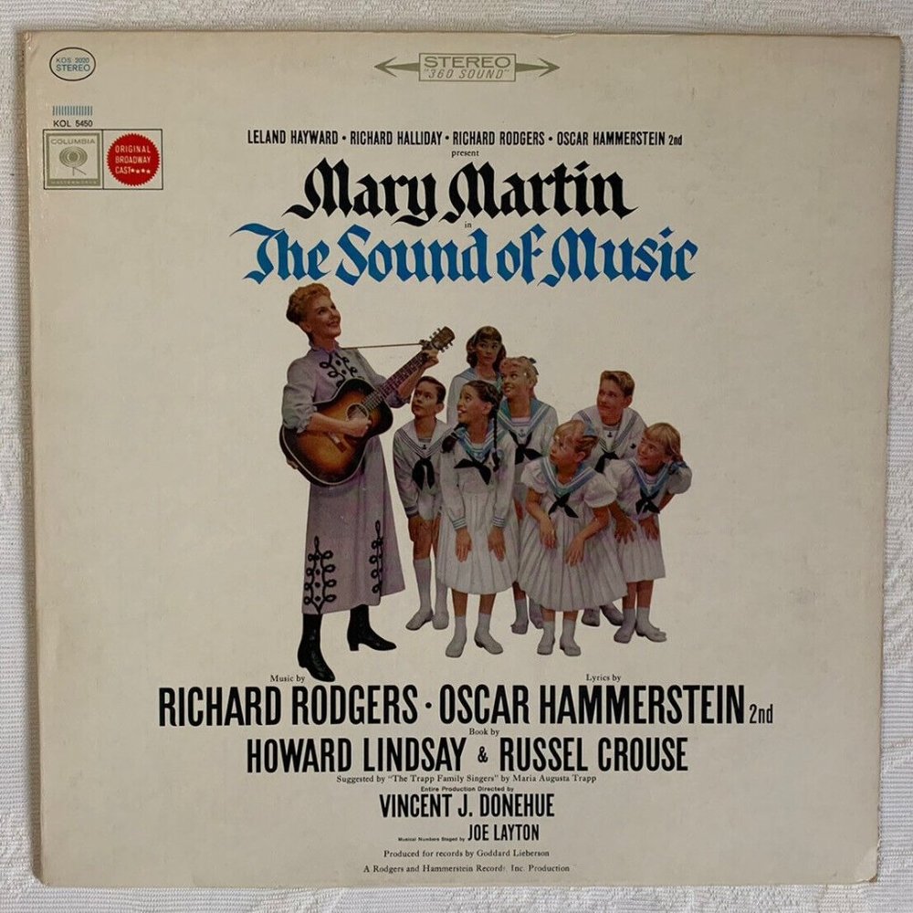Mary Martin The Sound of Music Vinyl Album Columbia KOS 2020 Origi Broadway Cast